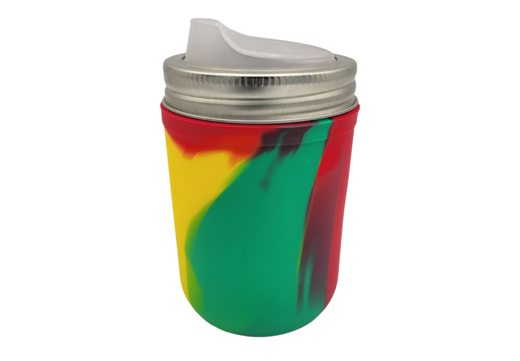 8oz Silicone Sippy cup- Rainbow